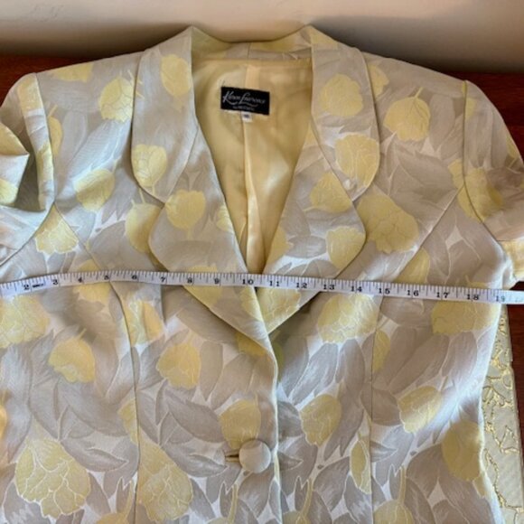 KAREN LAWRENCE WOMEN'S 2PC JACKET DRESS SZ10 YELLOW-METALLIC-US, IMPORTED FABRIC - Picture 11 of 15